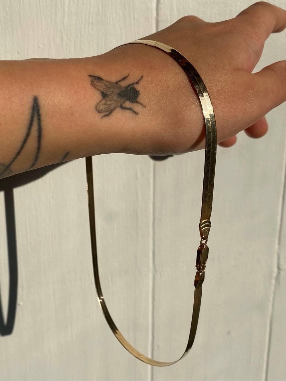 Gold Herringbone Necklace - Women Jewelry - Picture 2 of 5